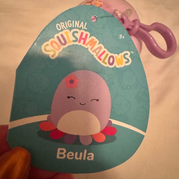 Squishmallows Beula The Octopus - 3 inch Clip - Picture 2 of 4